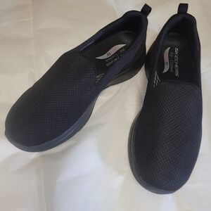 Skechers Go Walk Arch Fit Women 9 Black Slip On Walking Sneakers Comfort